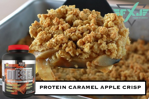 protein caramel apple crisp